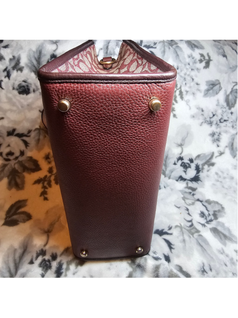 Burgundy 29Coach Dempsey Tote 22 in Signature Jacquard with Stripe & Patch - Picture 9 of 12